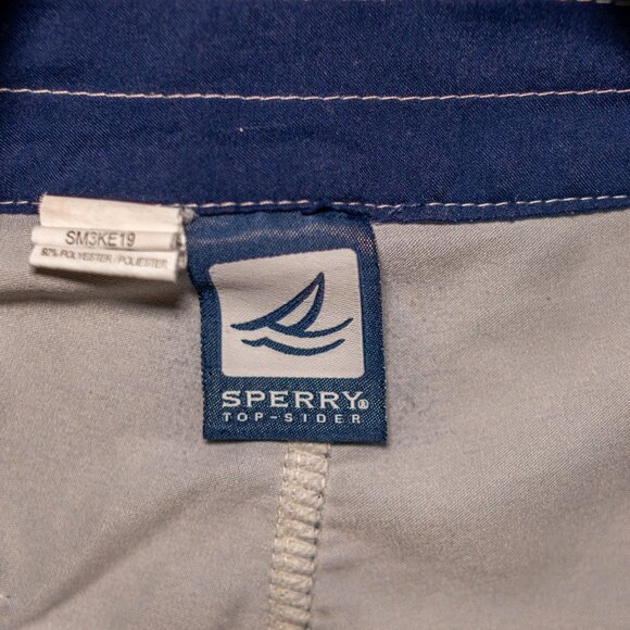 CLEARANCE Sperry Top-Sider Board Shorts Swim Trunks Striped Red Navy Size 30 - Picture 3 of 6